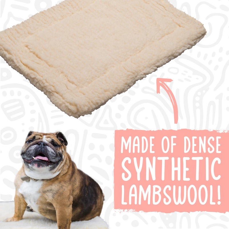 HuggleHounds Mat Cat & Dog Bed - Crate Pads for Dog Cages, Machine Washable Kennel Bed for Sleeping, Medium & Large Size Breeds - Large, 26" x 42" - Image 5